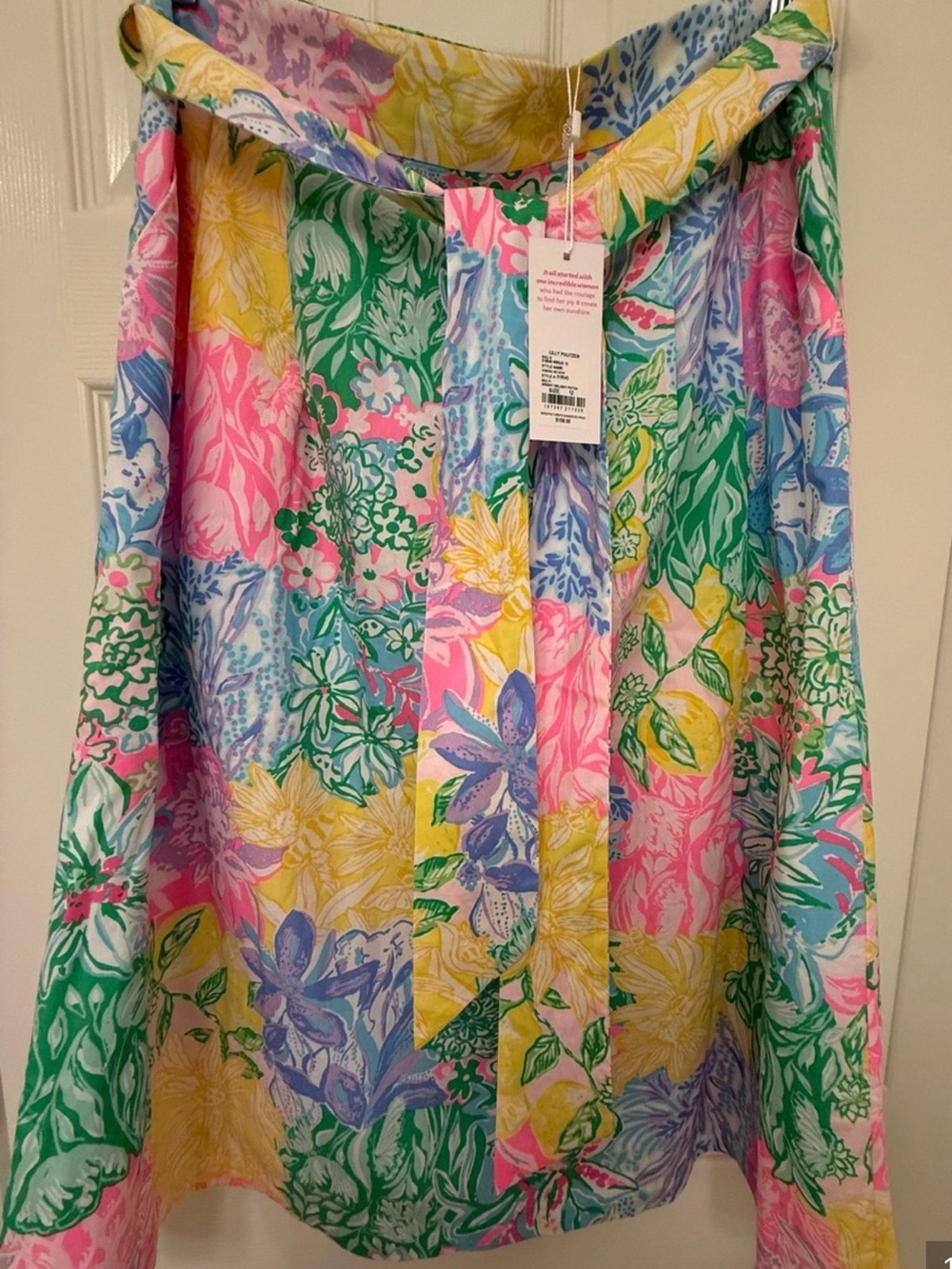 Lilly Pulitzer Multicolor Floral Midi Skirt — Pink, Green, Yellow, Blue, Purple - Picture 4 of 4